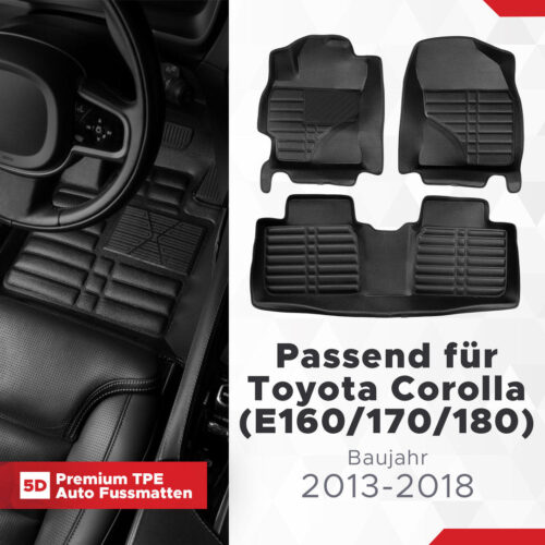 5D Fussmatten Toyota Corolla (E17) 2013–2019