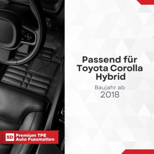 5D Fussmatten Toyota Corolla (E21) Hybrid ab 2019
