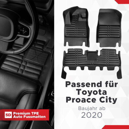 5D Fussmatten Toyota Proace City ab 2019