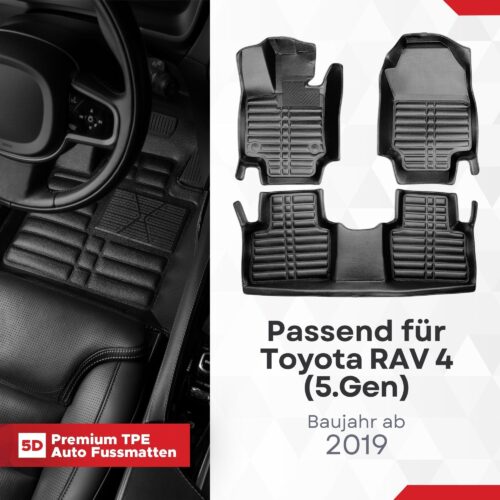 5D Fussmatten Toyota RAV4 (5. Gen) (XA5) ab 2019