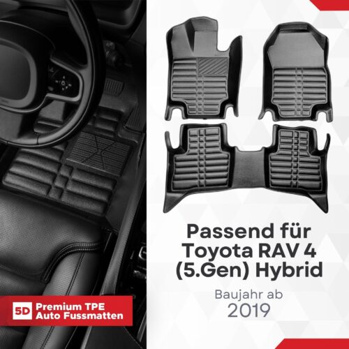 5D Fussmatten Toyota RAV4 (5. Gen) (XA50) ab 2019