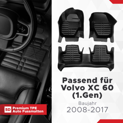 5D Fussmatten Volvo XC60 (1. Gen) 2008–2017