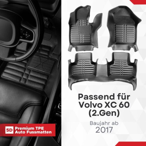 5D Fussmatten Volvo XC60 (2. Gen) ab 2017