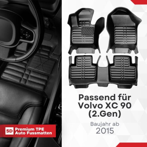 5D Fussmatten Volvo XC90 (2. Gen) ab 2015