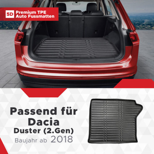 5D Kofferraummatte Dacia Duster 2018–2024