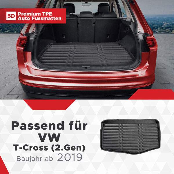 5D Kofferraummatte für VW T-Cross ab 2019